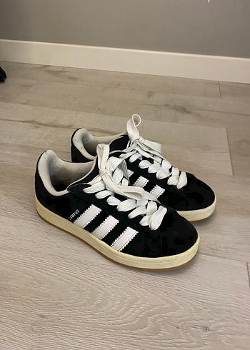 Siyah Kadın Süet Blok Topuklu Spor Ayakkabı - Görsel 2