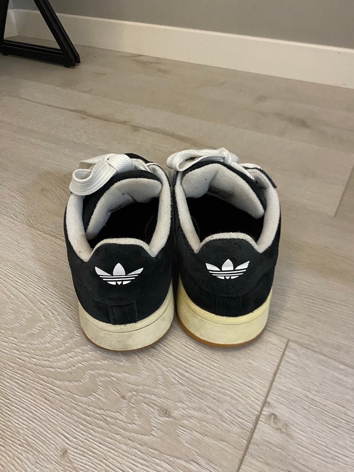 Siyah Kadın Süet Blok Topuklu Spor Ayakkabı - Görsel 5