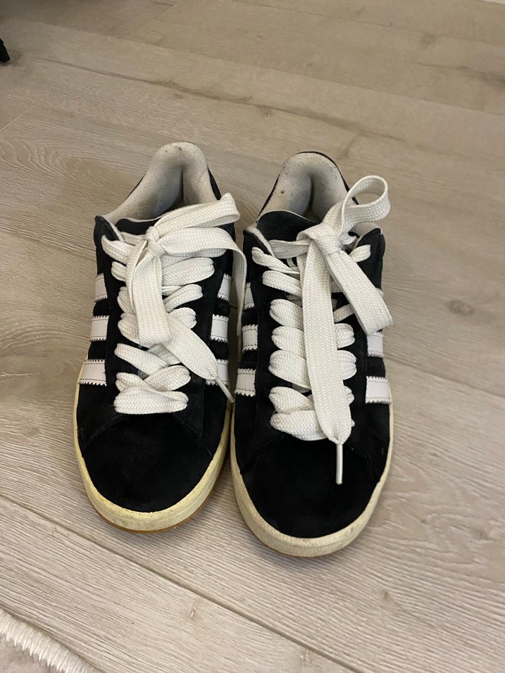 Siyah Kadın Süet Blok Topuklu Spor Ayakkabı - Görsel 3