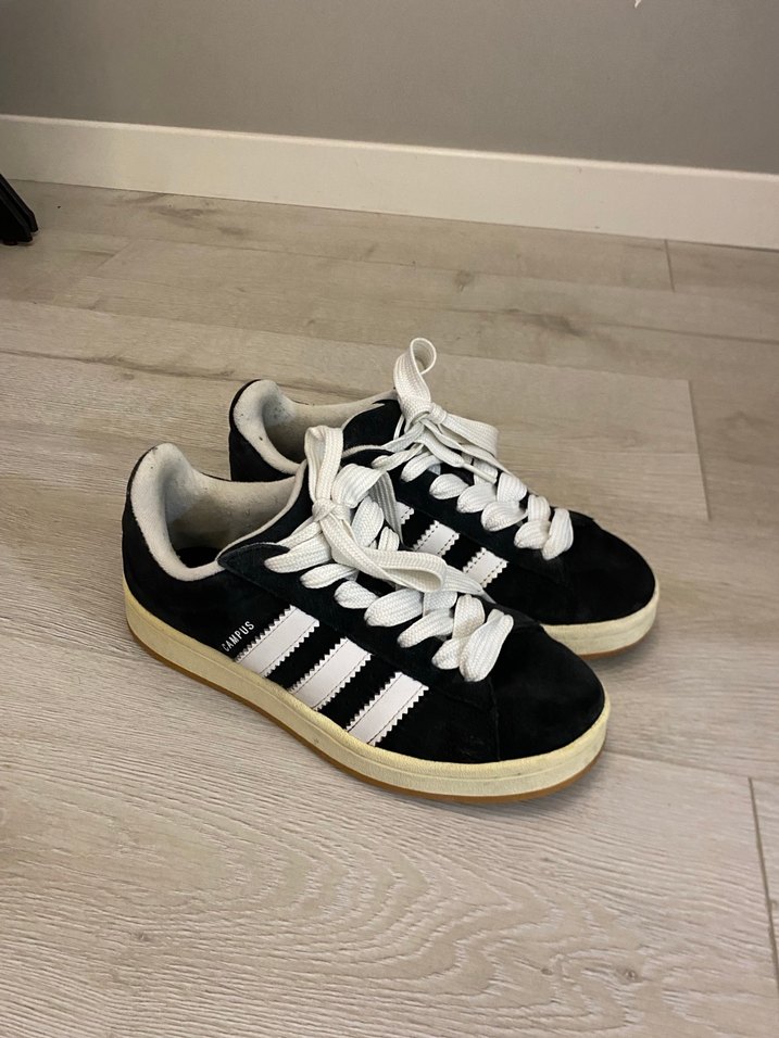 Siyah Kadın Süet Blok Topuklu Spor Ayakkabı - Görsel 2