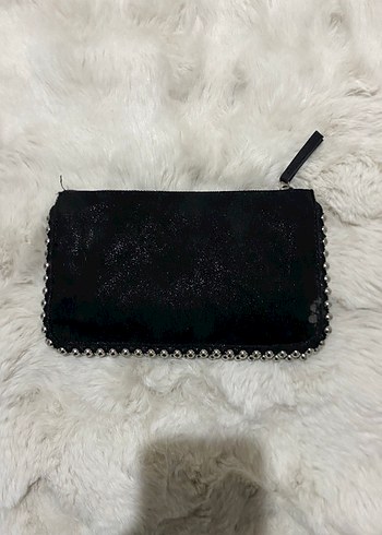 Siyah Nakışlı Kadın Süet Portföy Çanta - Görsel 4