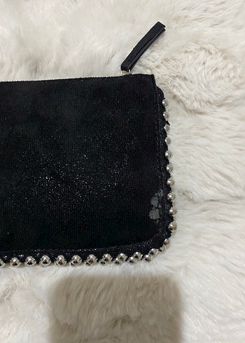 Siyah Nakışlı Kadın Süet Portföy Çanta - Görsel 5