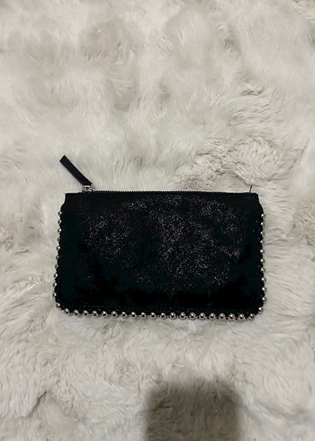 Siyah Nakışlı Kadın Süet Portföy Çanta - Görsel 3