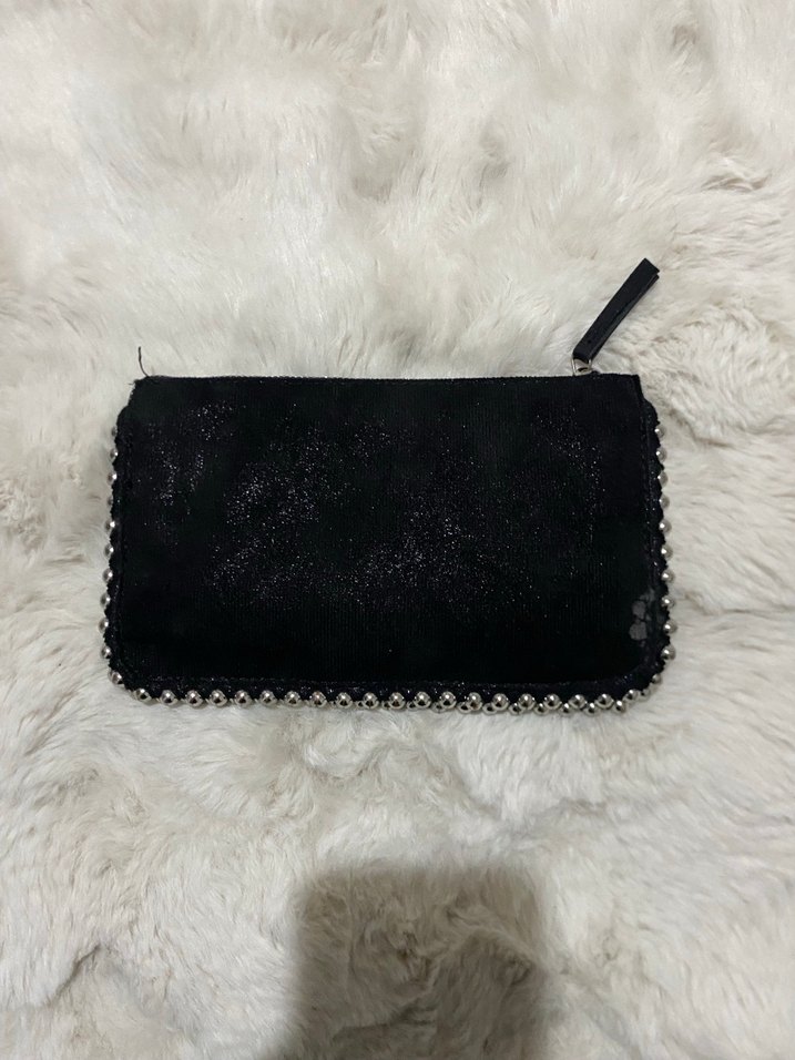 Siyah Nakışlı Kadın Süet Portföy Çanta - Görsel 4