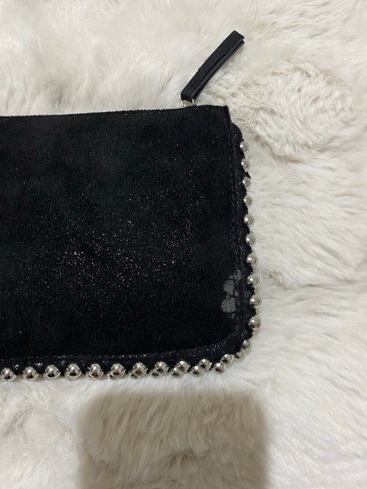 Siyah Nakışlı Kadın Süet Portföy Çanta - Görsel 5