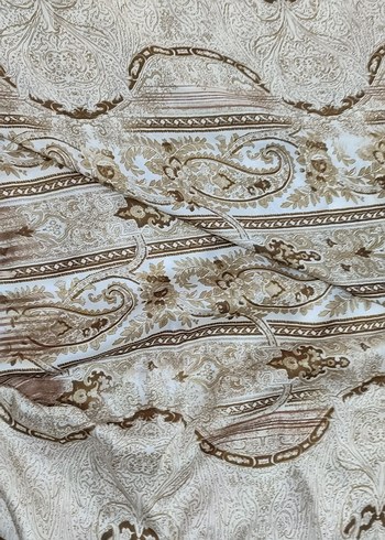 Dantel Detaylı Kahverengi Bohem Şal - Görsel 4