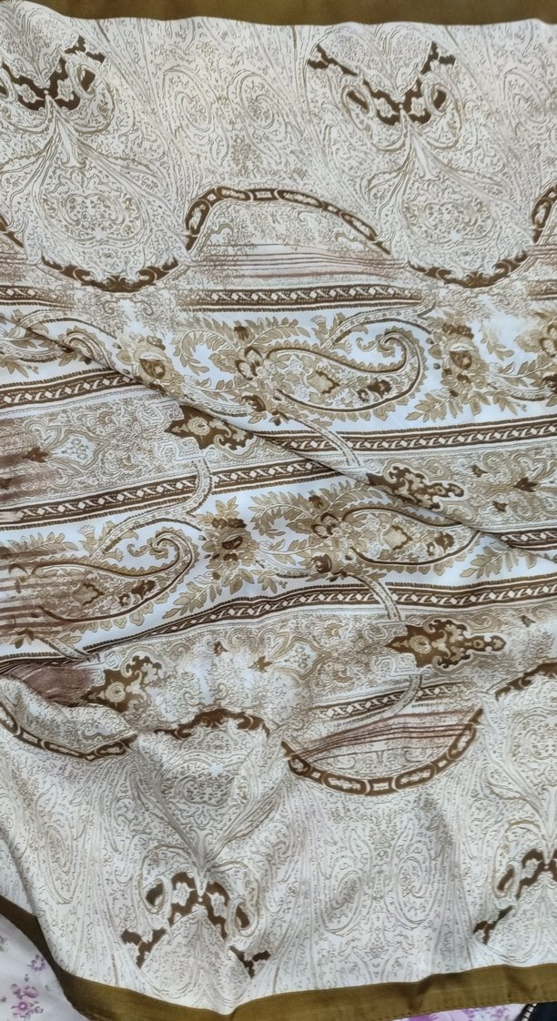 Dantel Detaylı Kahverengi Bohem Şal - Görsel 4