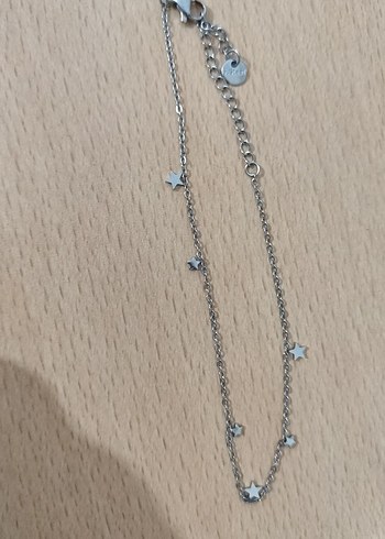 Gri Zincir Detaylı Minimalist Kadın çelik halhal - Görsel 3