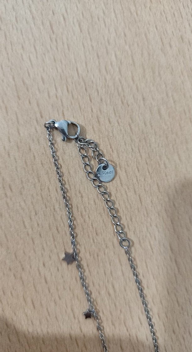 Gri Zincir Detaylı Minimalist Kadın çelik halhal - Görsel 2