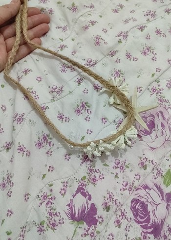 Dantel Detaylı Bohem Beyaz Saç Aksesuarı - Görsel 3