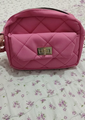 Kadın Pembe Kapitone Omuz Çantası - Görsel 2