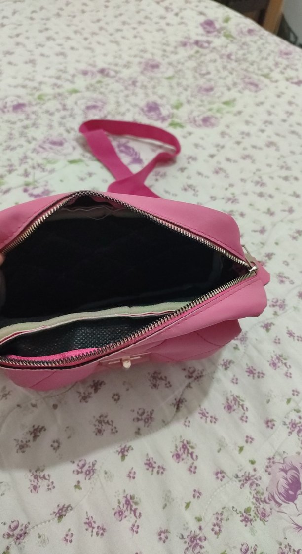 Kadın Pembe Kapitone Omuz Çantası - Görsel 3