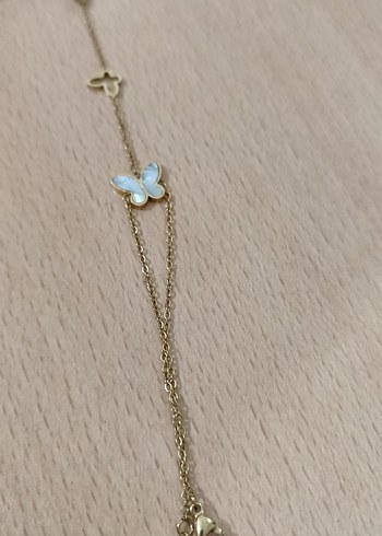 Mavi Kelebek Detaylı Kadın Zincir çelik şahmeran - Görsel 4