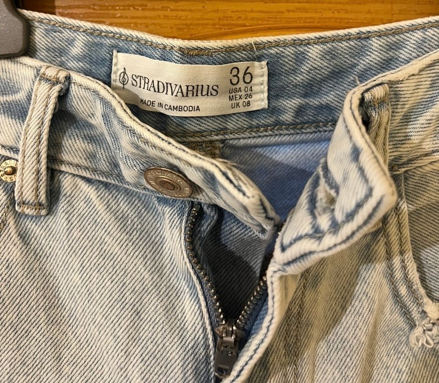 Bohem Tarzı Bej Mini Denim Şort - Görsel 3