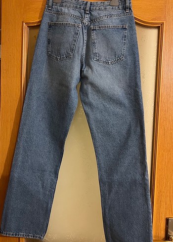 Kadın Gri Mavi Midi Kot Pantolon - Görsel 2