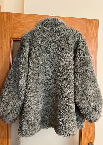 Tüylü Kadın Midi Ceket - Görsel 2
