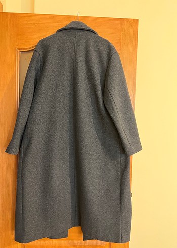 Zara Antrasit Gri Uzun Kaban - Görsel 2