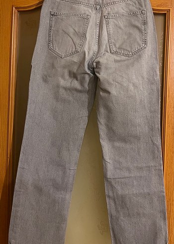 Gri Normal Kesim Midi Kadın Kot Pantolon - Görsel 2