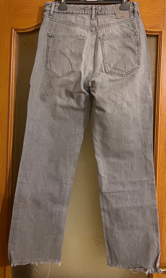 Gri Normal Kesim Midi Kadın Kot Pantolon - Görsel 2