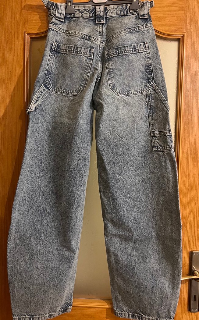 Bol Kesim Midi Kadın Kot Pantolon - Görsel 2