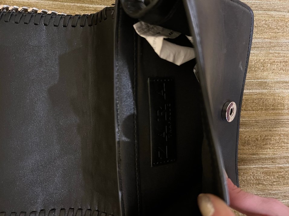 Zincir Detaylı Yılan Desenli Deri Çanta - Görsel 3