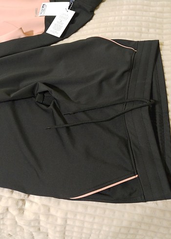 Kadın Pembe Siyah Uzun Eşofman Takımı - Görsel 6