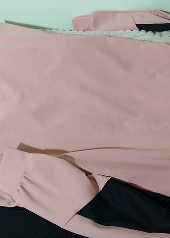 Kadın Pembe Siyah Uzun Eşofman Takımı - Görsel 9