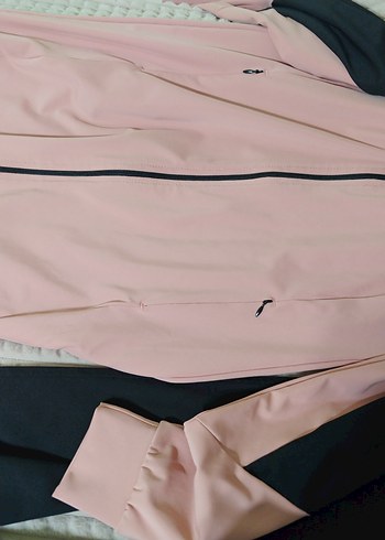 Kadın Pembe Siyah Uzun Eşofman Takımı - Görsel 7