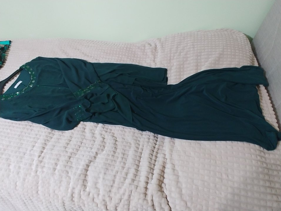 Yeşil Uzun Kollu Salaş Kadın Tunik - Görsel 5