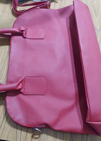 Lacoste Pembe Deri Kadın Çanta - Görsel 2