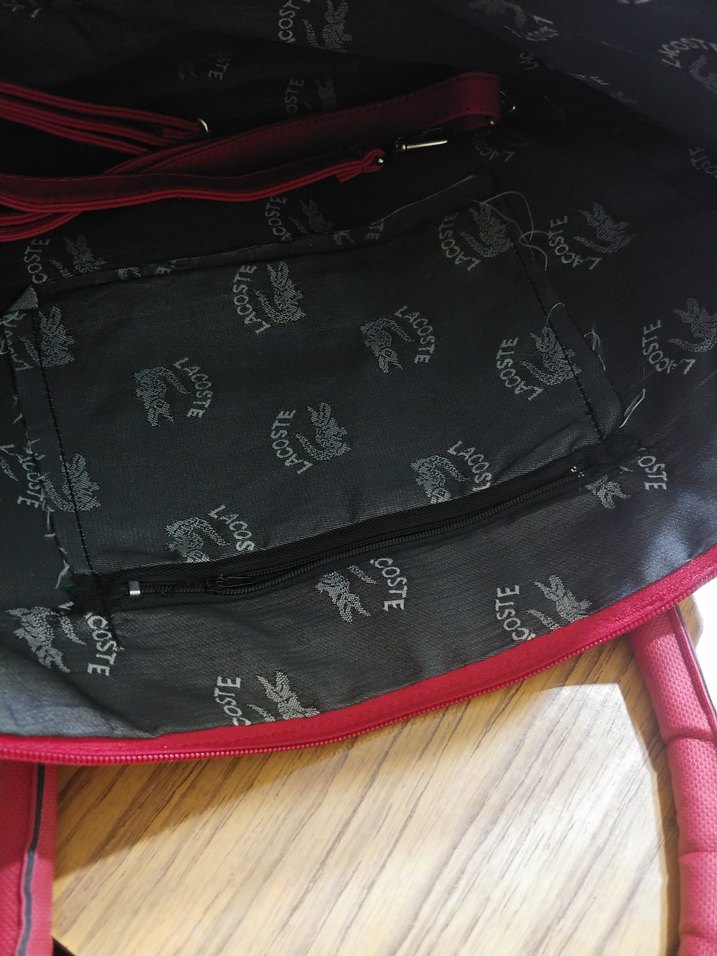 Lacoste Pembe Deri Kadın Çanta - Görsel 4