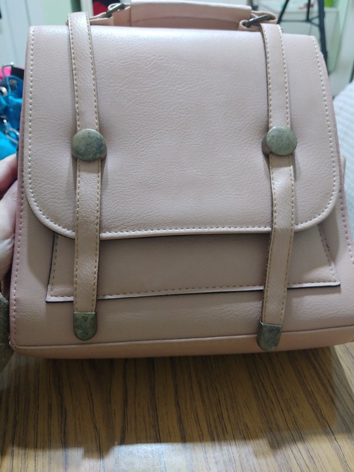 Bej Deri Kadın Çanta Tokalı - Görsel 2