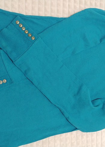 Turkuaz Pamuklu body Uzun Kollu, Fermuarlı - Görsel 2