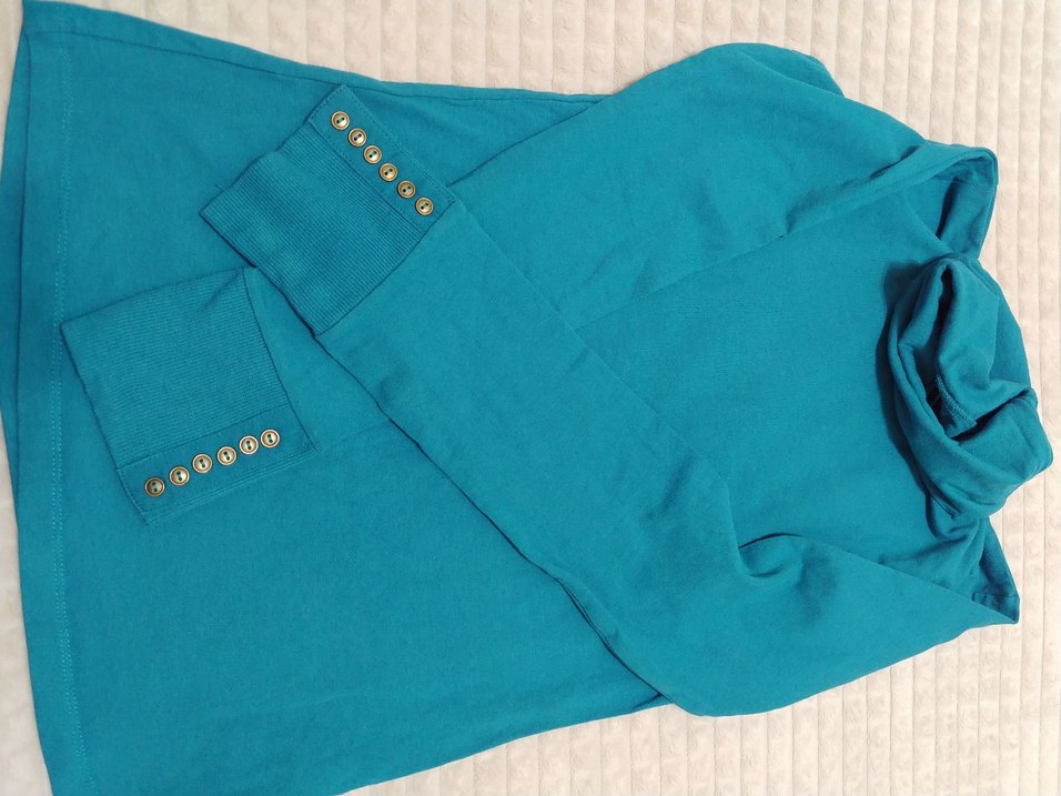 Turkuaz Pamuklu body Uzun Kollu, Fermuarlı - Görsel 2