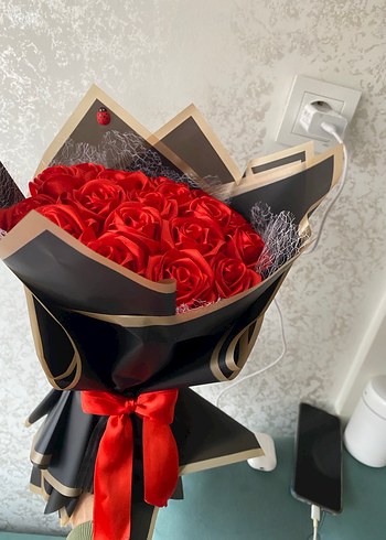 Bohem Tarzda El Yapımı Gül Buketi - Görsel 3