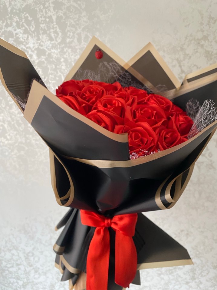 Bohem Tarzda El Yapımı Gül Buketi - Görsel 2