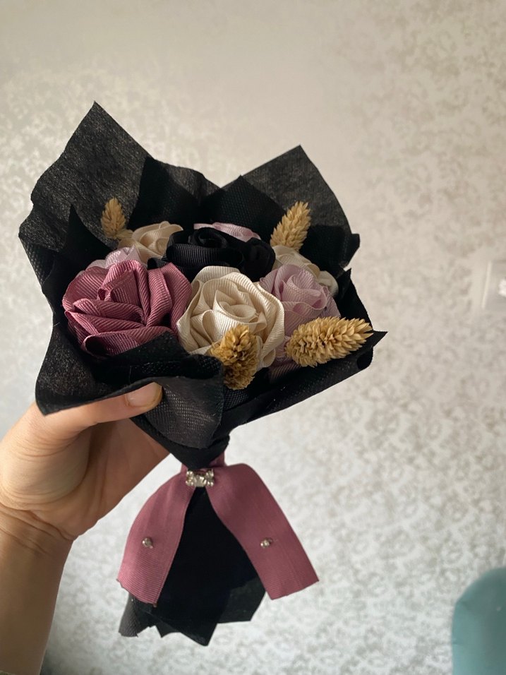 Mor Fırfırlı Kadın Saten Şal - Görsel 2