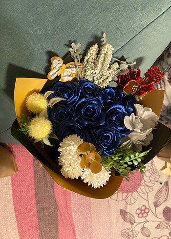 Bohem Tarzda Renkli Yapay Çiçek Aranjmanları - Görsel 3