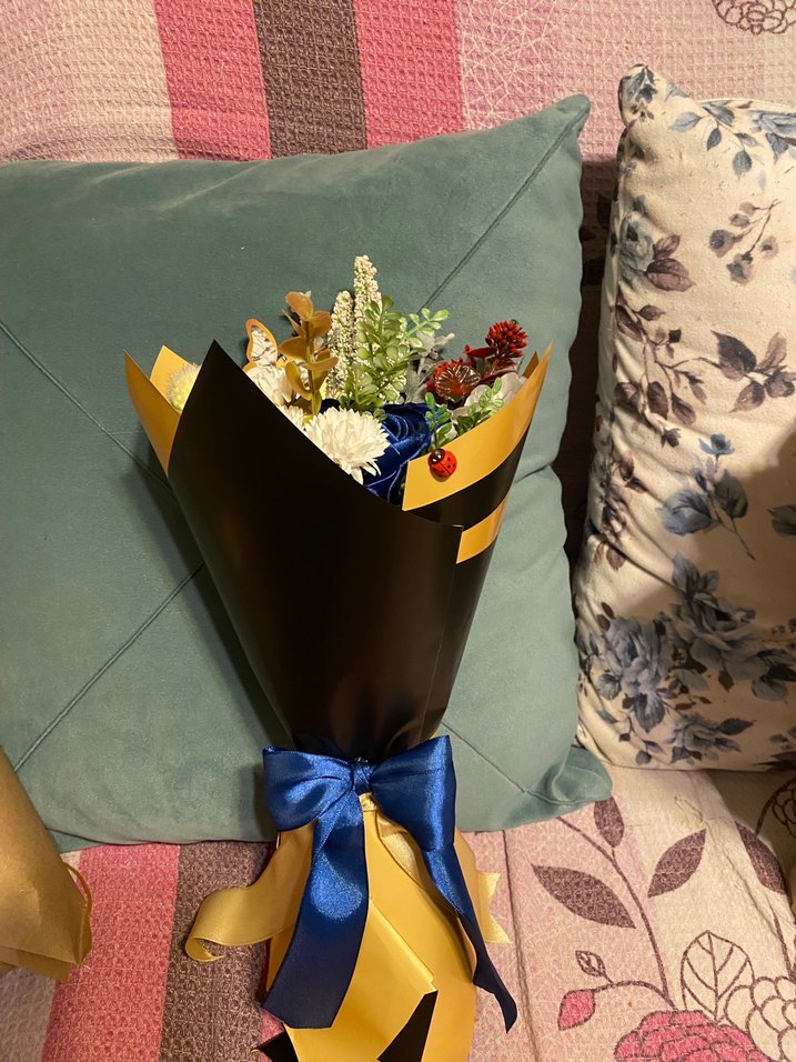 Bohem Tarzda Renkli Yapay Çiçek Aranjmanları - Görsel 2