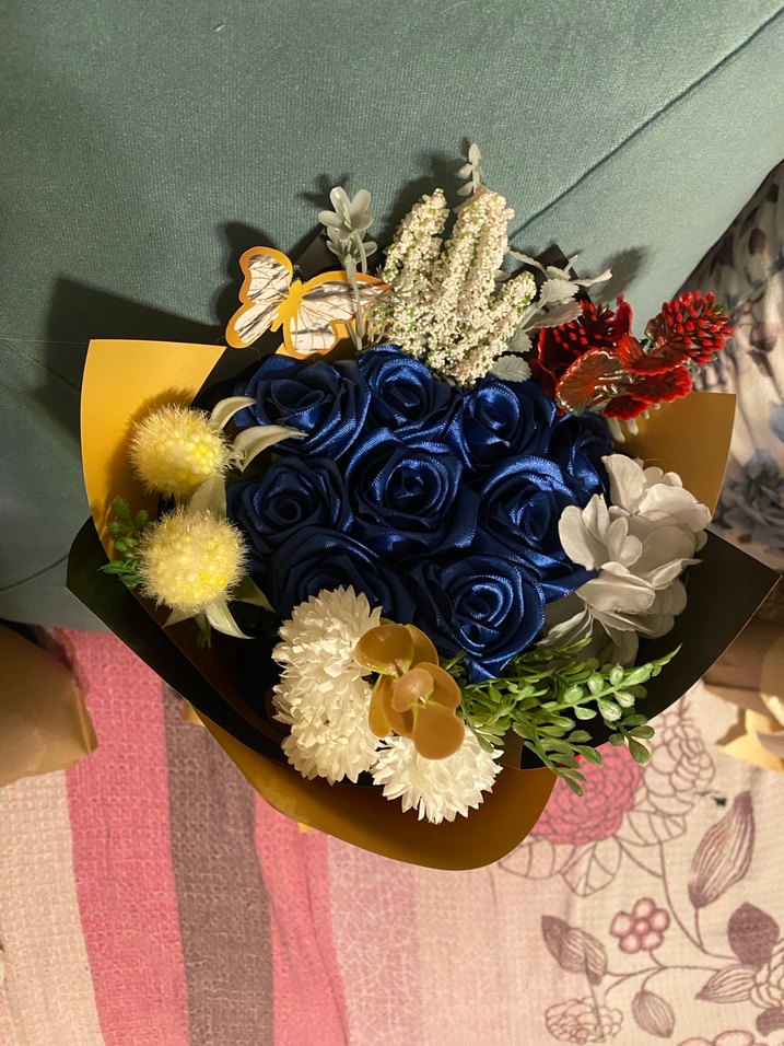 Bohem Tarzda Renkli Yapay Çiçek Aranjmanları - Görsel 3