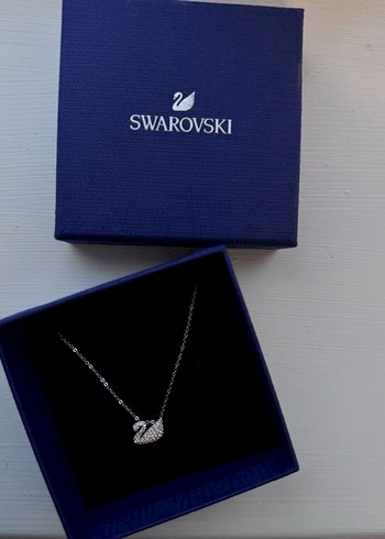 Swarovski kuğulu kolye - Görsel 2