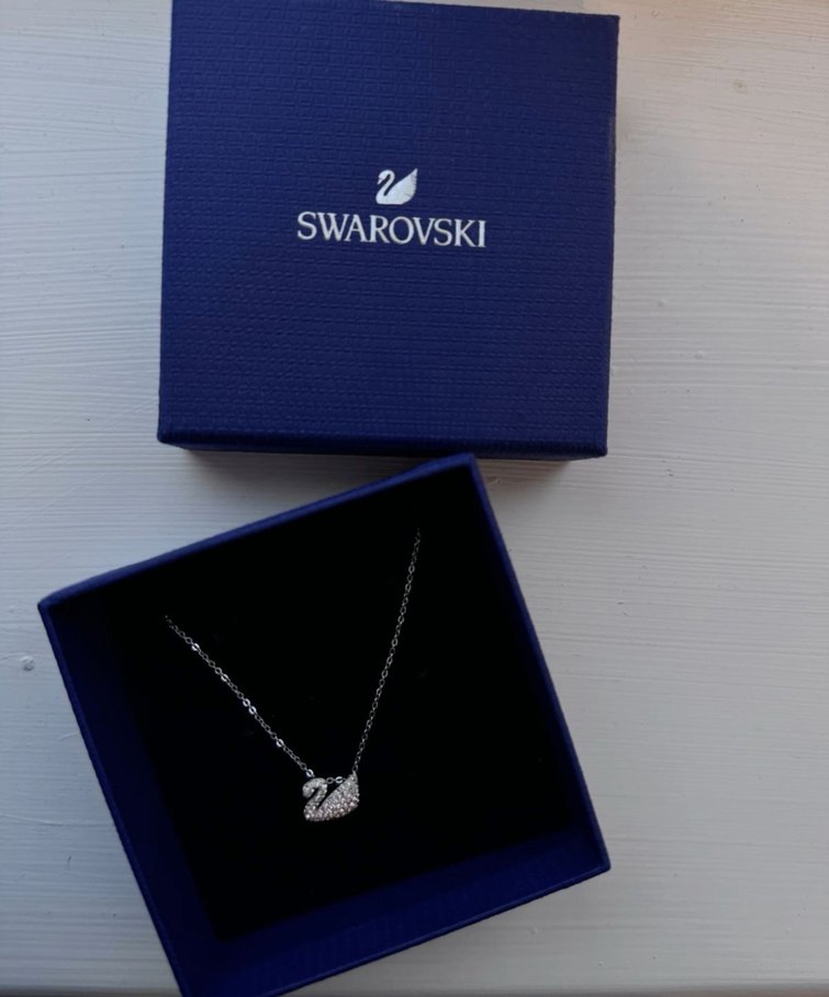 Swarovski kuğulu kolye - Görsel 2