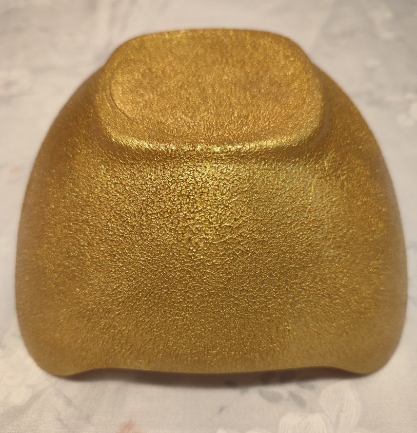 Şal Desenli Parlak Altın Renkli Dekoratif Cam Tabak  - Görsel 2