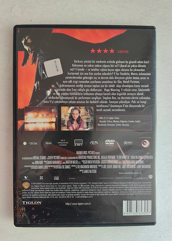V for Vendetta DVD - Natalie Portman, Hugo Weaving - Görsel 3