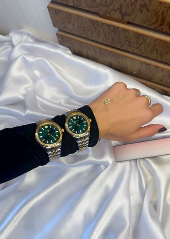 Parlak Yeşil Klasik Kadın Kol Saati - Görsel 2