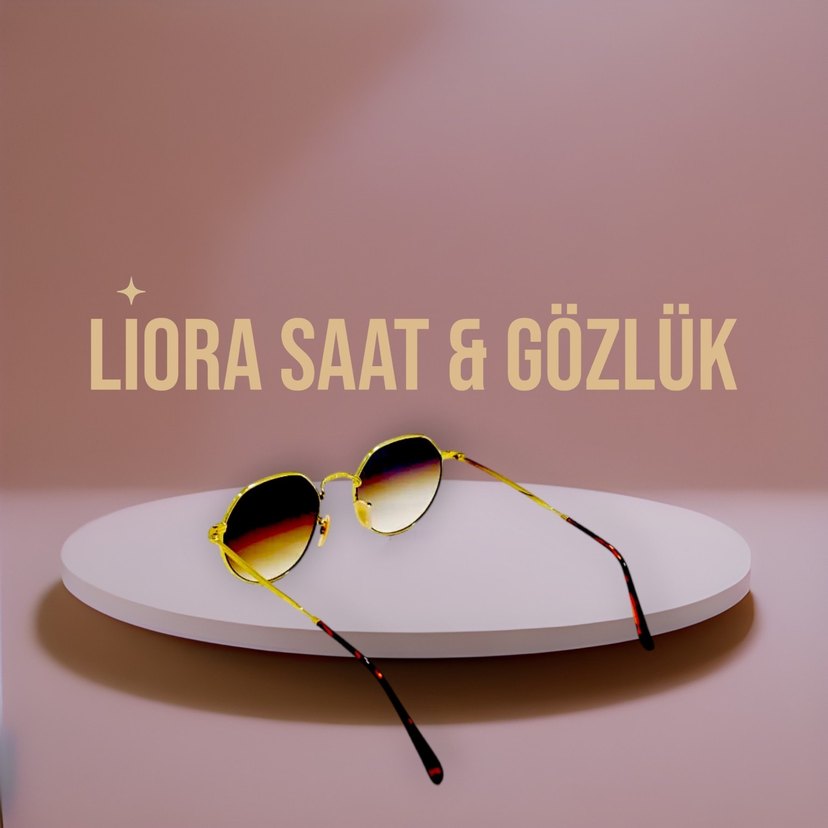 Altın Renkli Şeffaf Retro Kadın Gözlüğü - Görsel 3