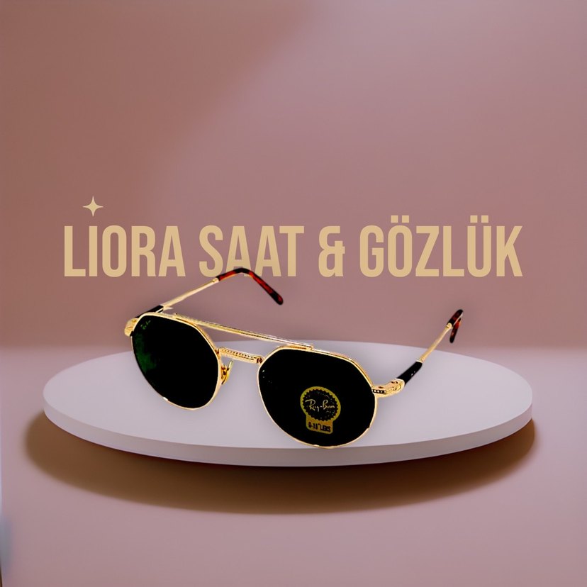 Altın Renkli Klasik Erkek Güneş Gözlüğü - Görsel 2