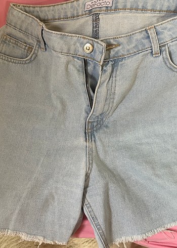 Defacto Acik Mavi Denim Sort Cok Az Giyildi