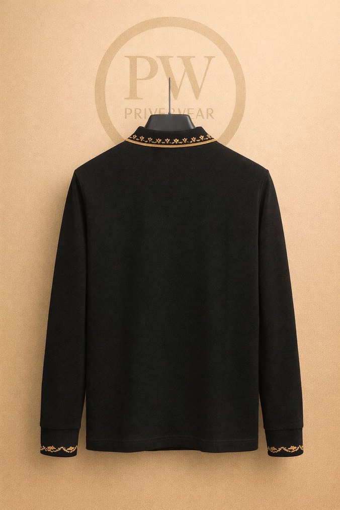 LV Erkek  Polo Yaka Sweatshirt - Görsel 2