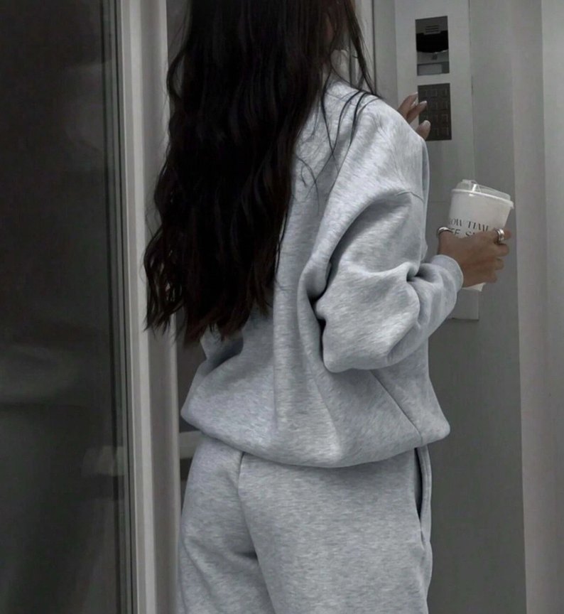 Kadın Gri Yarım Fermuarlı Yaka Sweatshirt - Görsel 2